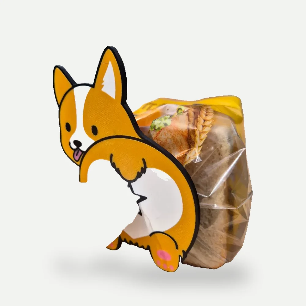 Prendedor de pão corgi