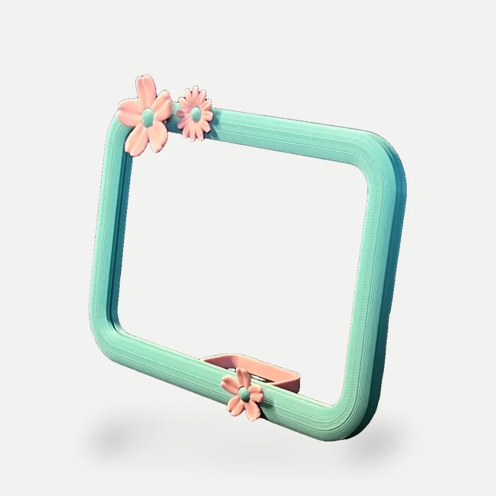 Porta-retrato com flores