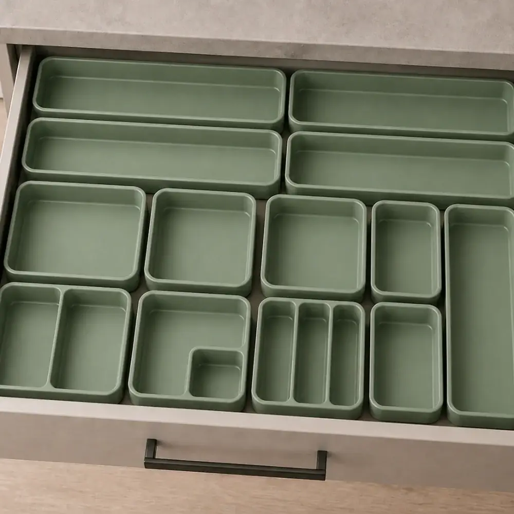 Divisórias modulares de gaveta