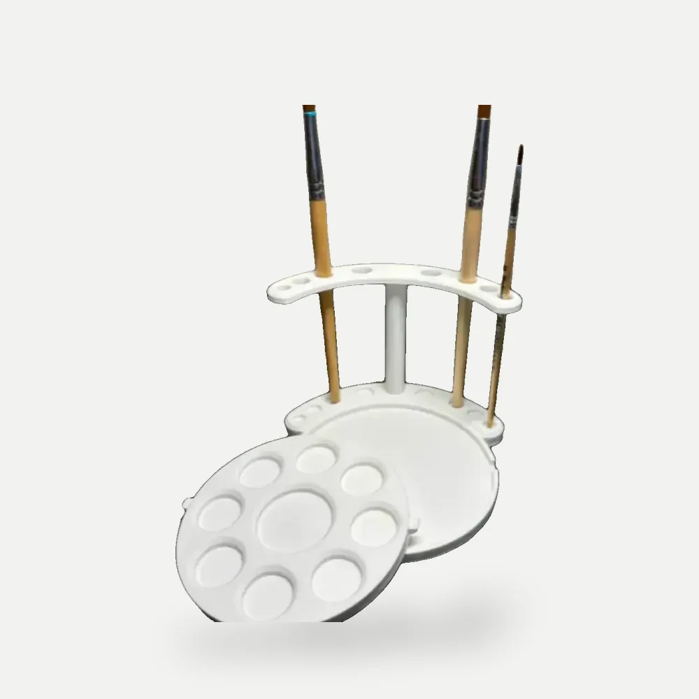 Suporte de pincéis com paleta